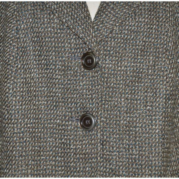 Lane Bryant Double Button Green Tweed Blazer 3/4 Sleeve Womens 18 18W Career - Picture 3 of 10